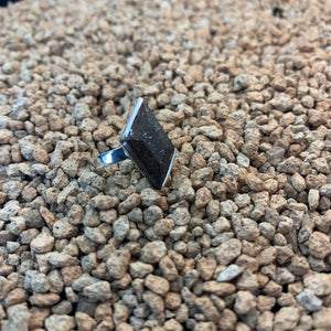 Anillo Meteorito 11 - Condrito H5 - Los Vientos 003 - Colección Nebulosa