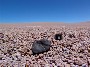 Anillo Meteorito 07 - Condrito H5 Los Vientos 003 -  Colección Nebulosa